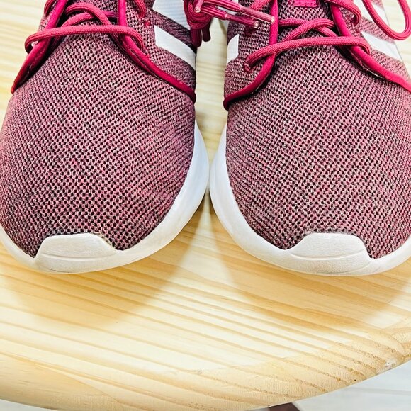 Adidas Cloudfoam QT Racer Running Women's Shoes - Maroon/White - Picture 7 of 10